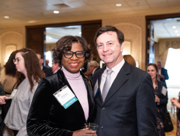 AFP member and his table sponsor posing for the camera at National Philanthropy Day 2019