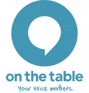 "on the table" "your voice matters" logo
