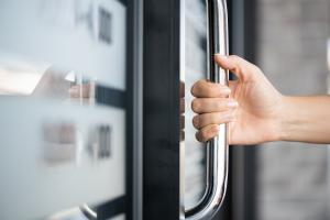 Hand on Door Handle