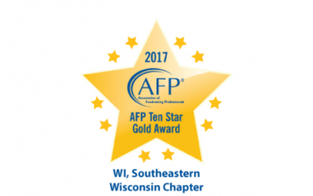 2017 AFP Ten Star Gold Award logo shaped like a star