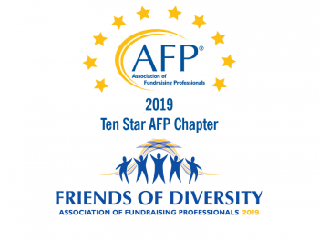 2019 Chapter Award Logos "Ten Star AFP Chapter" and "Friends of Diversity"