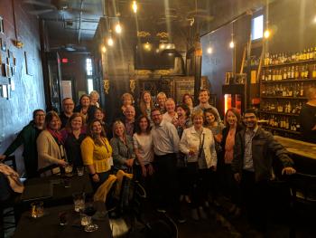 Members of AFP Wisconsin chapters at social during 2019 ICON