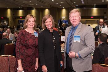 2017 NPD event: AFP Member posing with her guests/partners in philanthropy