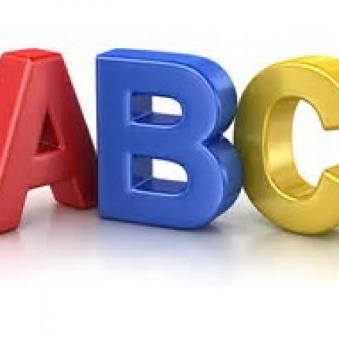 Block letters "A" "B" "C"