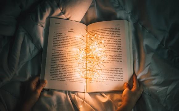 book being read in bed