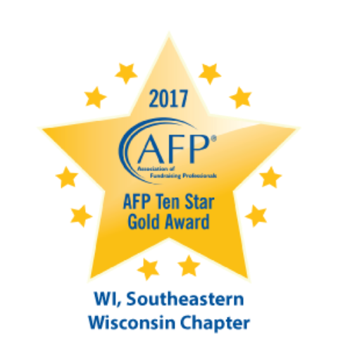 2017 AFP Ten Star Gold Award logo shaped like a star