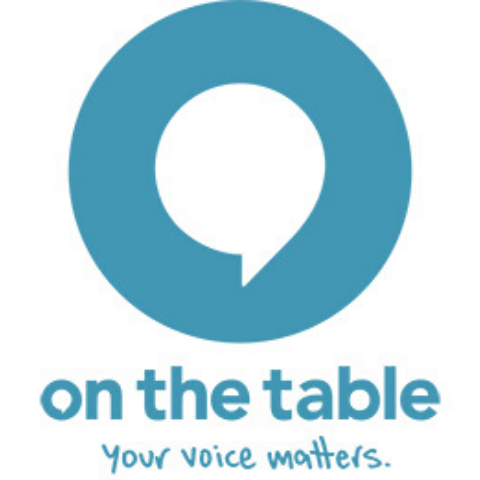 "on the table" "your voice matters" logo