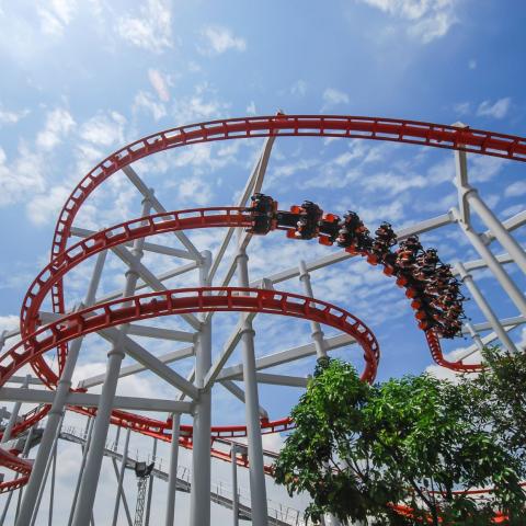 image of people riding on a rollercoaster