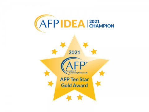 AFP IDEA Champion and AFP Ten Star Gold Award logos