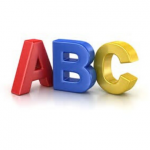 Big block letters "A" "B" "C"