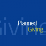 "planned giving" on blue background